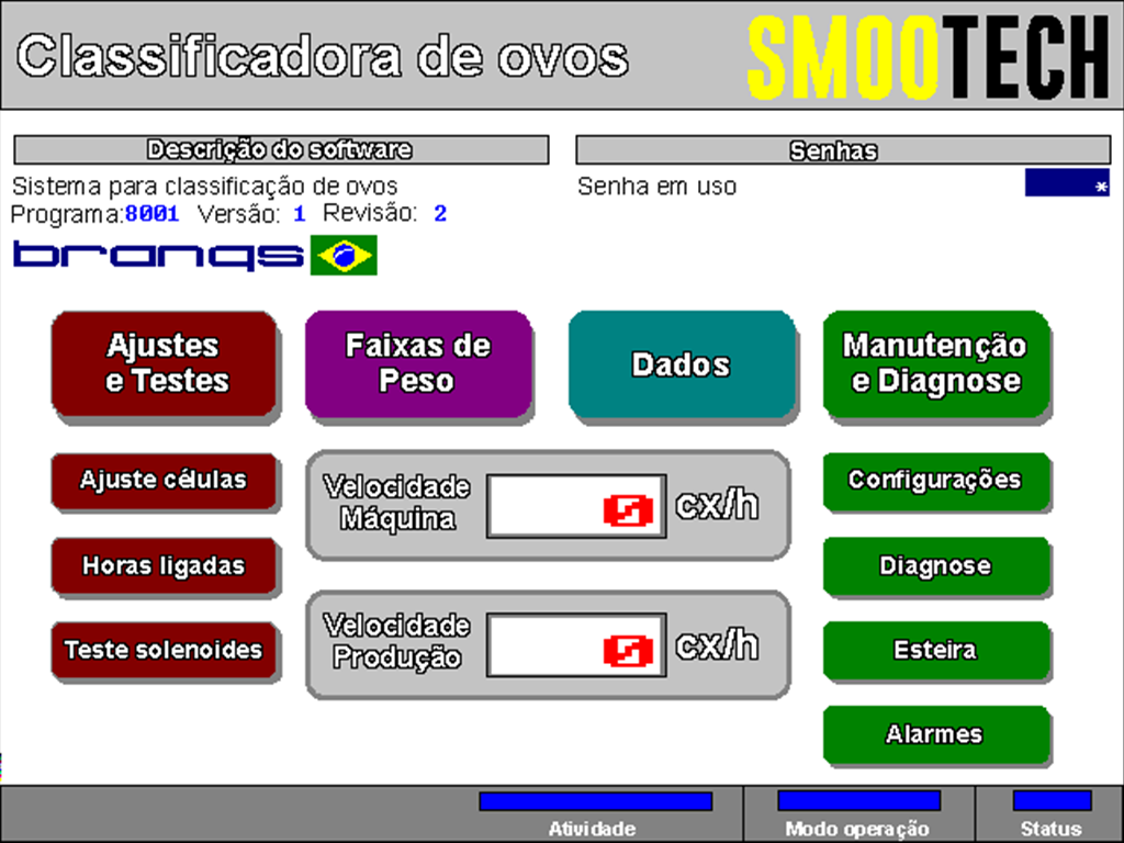 800101 - Sistema de pesagem e classificação de ovos