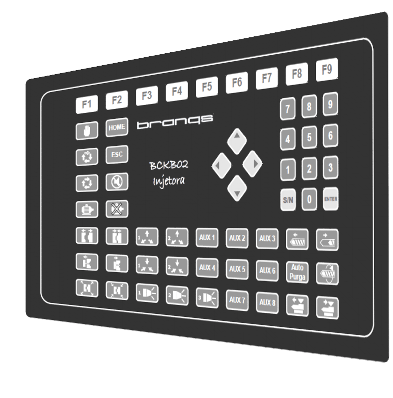 Imagem Teclado Industrial 56 Teclas Horizontal