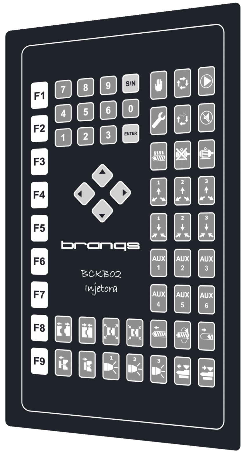 Imagem Teclado Industrial 56 teclas horizontal